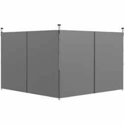 Ce set de 2 parois panneaux pour tonnelle 3 x 3 ou 3 x 6 m équipé de grandes portes et d'un système d'attaches auto-agrippant ...