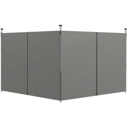 Parois latérales de rechange barnum panneaux latéraux pour tonnelle 3 x 3 ou 3 x 6 m - lot de 2 pièces - gris foncé