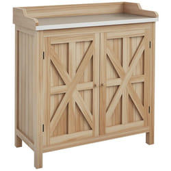 Table de rempotage Outsunny Bois de sapin 83x40x92cm Bois naturel