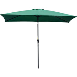 Outsunny - Parasol inclinable rectangulaire métal polyester haute densité 2,95L x 1,95l x 2,4H m vert