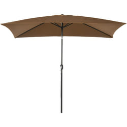 Outsunny - Parasol inclinable rectangulaire métal polyester haute densité 2,95L x 1,95l x 2,4H m chocolat