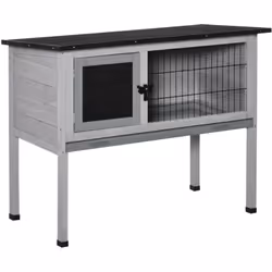 Ce superbe clapier à lapin sur pied dispose d'un espace mi-ouvert mi-fermé sécurisé idéal pour que vos lapins grandissent en  ...