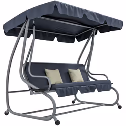 Cette magnifique balancelle convertible de jardin 3 places sera idéale pour vous détendre et faire un break au soleil ou à l' ...