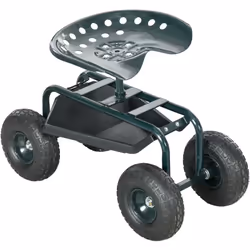 Ce chariot de jardin Outsunny est une nécessité pour tout jardinier ou paysagiste. Un siège pour vous permettre de prendre so ...