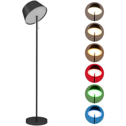 Outsunny - Lampadaire extérieur solaire led sans fil rechargeable usb réglable alu abs noir