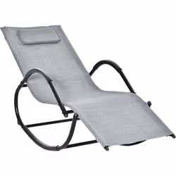 Cette superbe chaise longue à bascule design contemporain s'intègrera parfaitement dans votre jardin ou sur votre terrasse. S ...