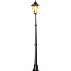 Ce poteau lumineux de jardin a un style antique avec une technologie moderne. Alimenté par l'énergie solaire, il ne vous perm ...