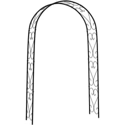 Outsunny - Arche de jardin arche à rosiers style fer forgé acier époxy noir