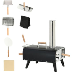 Outsunny - Four à pizza extérieur feu de bois - pelle à pizza, pierre réfractaire ø 30 cm inclus