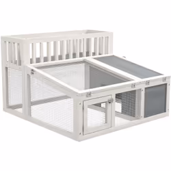 Cette superbe cage pour lapin en bois est particulièrement pratique et fonctionnel. Vos lapins ou autres rongeurs pourront bé ...