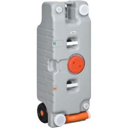 Outsunny - Réservoir d'eau de camping 75L - jerrican eau portable - indicateur niveau, 3 roues, poignées - hdpe orange gris