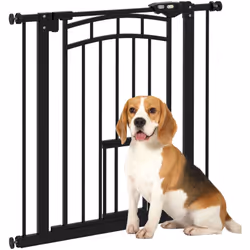 Gardez facilement vos animaux de compagnie à l'écart d'endroits spécifiques avec cette barrière pour animaux de PawHut. Elle ...