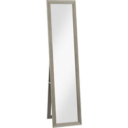 Homcom - Miroir sur pied et mural rectangulaire dim. 37L x 40l x 157H cm aspect bois gris