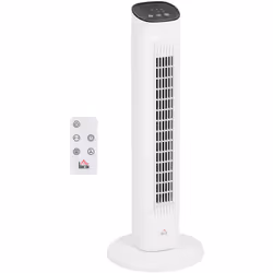 Oubliez la chaleur de l'été avec ce ventilateur colonne HOMCOM. Ce ventilateur est le complément idéal pour votre bureau, vot ...