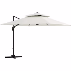 Ce superbe parasol déporté beige inclinable et pivotant est idéal pour profiter entre amis ou en famille de votre extérieur ! ...