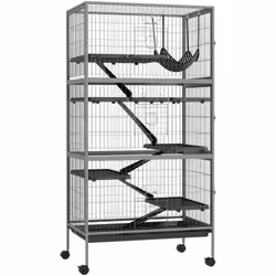 Cette superbe cage pour hamsters, souris ou autres petits rongeurs offrira un habitat et espace de jeu idéal pour votre ou vo ...