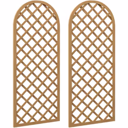 Ce lot de 2 treillis d'Outsunny en bois ne sert pas uniquement de support aux plantes grimpantes mais valorisent aussi votre ...