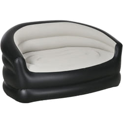 Outsunny - Canapé gonflable pour l'extérieur 2 places canapé d'air dim. 138L x 87l x 71H cm gris noir