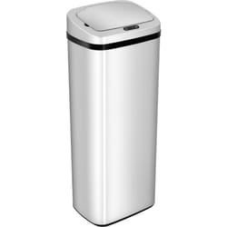 Homcom - Poubelle à capteur de mouvement ouverture automatique 50L acier inox.
