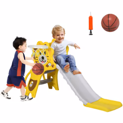 Ce joli toboggan pour enfants AIYAPLAY lui offrira des aventures sans fin ! Il peut l'utiliser à l'intérieur ou à l'extérieur ...