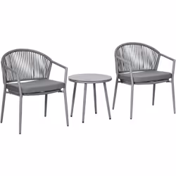 Transformez votre jardin en un coin confortable avec l'ensemble table et chaises de jardin Outsunny. Ce charmant trio compren ...