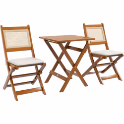 Transformez votre espace extérieur avec le charmant ensemble bistrot en rotin Outsunny. Cet ensemble de jardin pittoresque co ...
