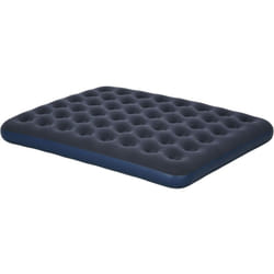 Outsunny - Matelas gonflable double lit pneumatique 2 places avec gonfleur manuel surface floquée bleu