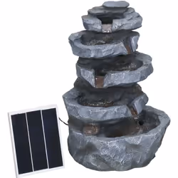 Agrémentez votre jardin avec cette fontaine d'extérieur à cinq niveaux, un excellent choix de décoration. Son aspect réaliste ...