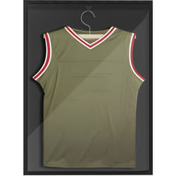 Homcom - Frame box T-frame cadre aluminium pour maillot porte acrylique doublure interne feutre 60 x 80 cm noir