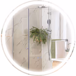 Ce miroir rond kleankin vous fournira toute la lumière nécessaire pour vous préparer dans de bonnes conditions. Pratique à ut ...