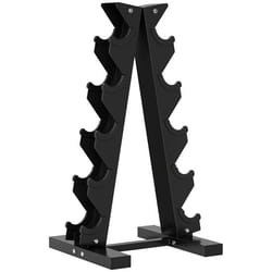 Support dhaltères à 5 niveaux Support de stockage dhaltères en acier pour lentraînement à domicile Charge 100 kg 35x33x66 cm