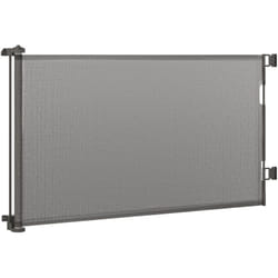 Barrière de sécurité barrière animaux rétractable automatique 1,65L x 0,85H m teslin alu. pvc gris