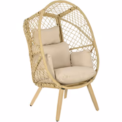 Laissez vous séduire par ce sublime fauteuil design cocon œuf. Son design bohème effet rotin créera une atmosphère conviviale ...