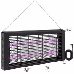 Lampe anti insectes HOMCOM LED anti moustique puissant 8W à poser ou à suspendre pour intérieur - efficace pièce de 60m²