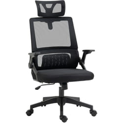 Chaise de bureau ergonomique réglable inclinable pivotante maille polyester noir