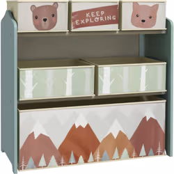 Initiez vos enfants au rangement dès aujourd'hui avec le meuble pour la chambre d'enfant de ZONEKIZ ! Ses bords arrondis assu ...