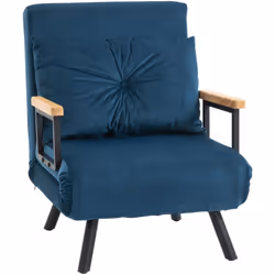 Transformez facilement ce fauteuil élégant en un confortable lit d'appoint. Fabriqué à partir d'un cadre en acier robuste, re ...