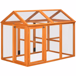 Description générale Cette cage à poules robuste en bois est conçue par des éleveurs spécialisés pour offrir un grand espace  ...