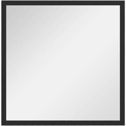 Homcom - Miroir mural carré dim. 50L x 50H cm cadre bois noir
