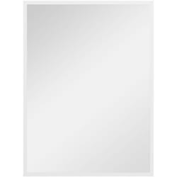 Homcom - Miroir mural rectangulaire dim. 60L x 80H cm mdf blanc
