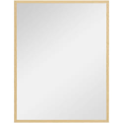 Homcom - Miroir mural rectangulaire dim. 70L x 90H cm cadre mdf aspect bois clair