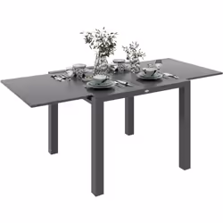 Apportez une touche d'élégance à votre intérieur ou extérieur avec cette superbe table de jardin extensible. En aluminium tra ...