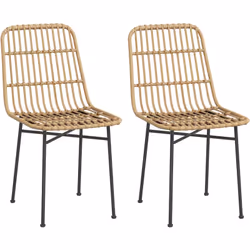 Laissez-vous séduire par le design et le confort de notre lot de 2 chaises HOMCOM. Avec ce set de deux chaise de salle à mang ...