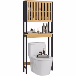 Ce meuble dessus toilettes wc compact pour ne plus rien laisser traîner au sol, et ne pas avoir à vous baisser. Cette étagère ...