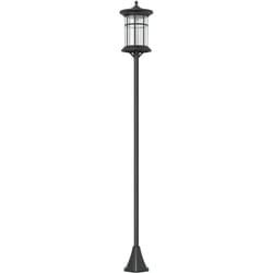 Lampadaire solaire led extérieur sur pied h. 184 cm noir