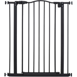 Barrière de sécurité pour chien extensible 74-80 cm -h. 94 cm - sans perçage, double verrouillage - métal noir