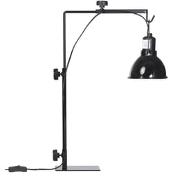 Pawhut - Support de lampe chauffante pour reptile - hauteur largeur réglables - acier noir