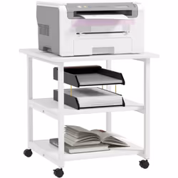 Découvrez le support d'imprimante HOMCOM, un accessoire pratique pour optimiser l'espace dans votre bureau ! Doté de 4 étagèr ...