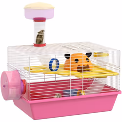 Cette superbe cage pour hamsters, souris ou autres petits rongeurs PawHut offrira un habitat et espace de jeu idéal pour votr ...