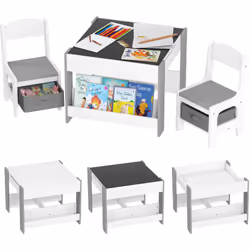 Émerveillez vos enfants et installez ce magnifique ensemble table et 2 chaises 2 en 1 dans leur chambre ! Son design et color ...